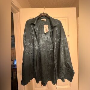 12th Tribe Blue Floral Blouse